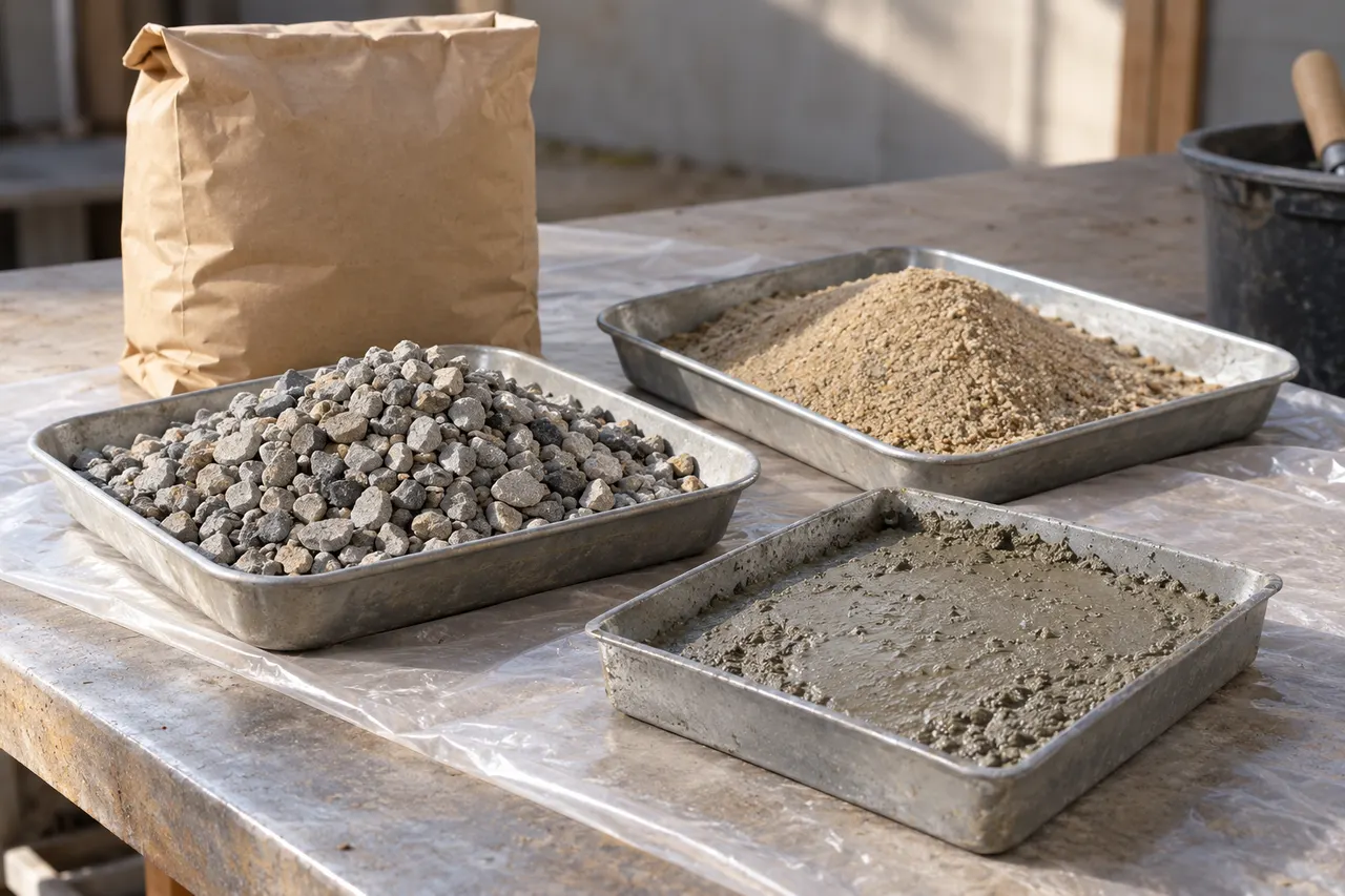Bagged concrete mix reference — Allen
