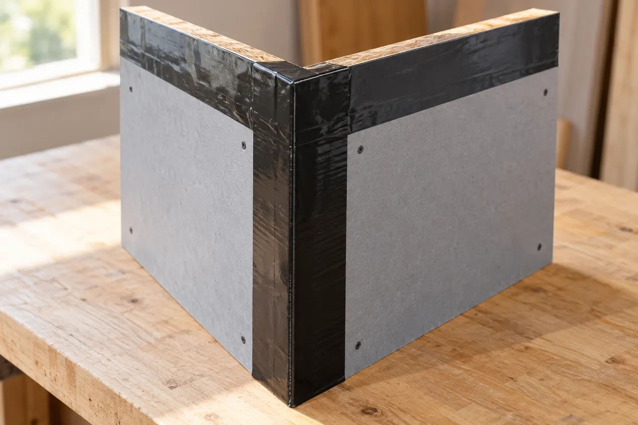Integrated sheathing and seam treatment — Allen