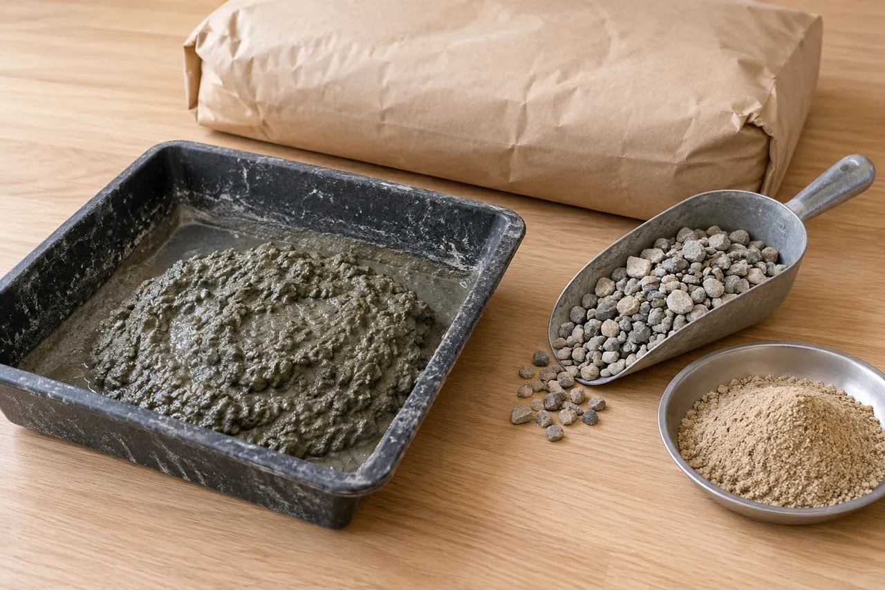 Bagged concrete mix reference — Bedford