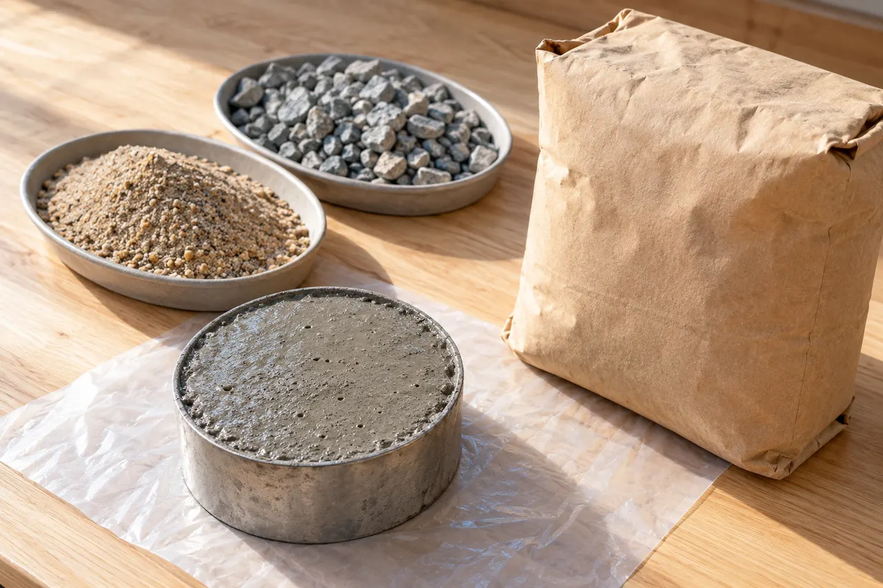 Bagged concrete mix reference — Cedar Hill