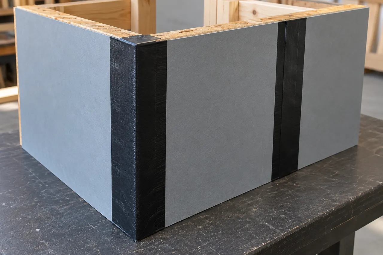 Integrated sheathing and seam treatment — Cedar Hill