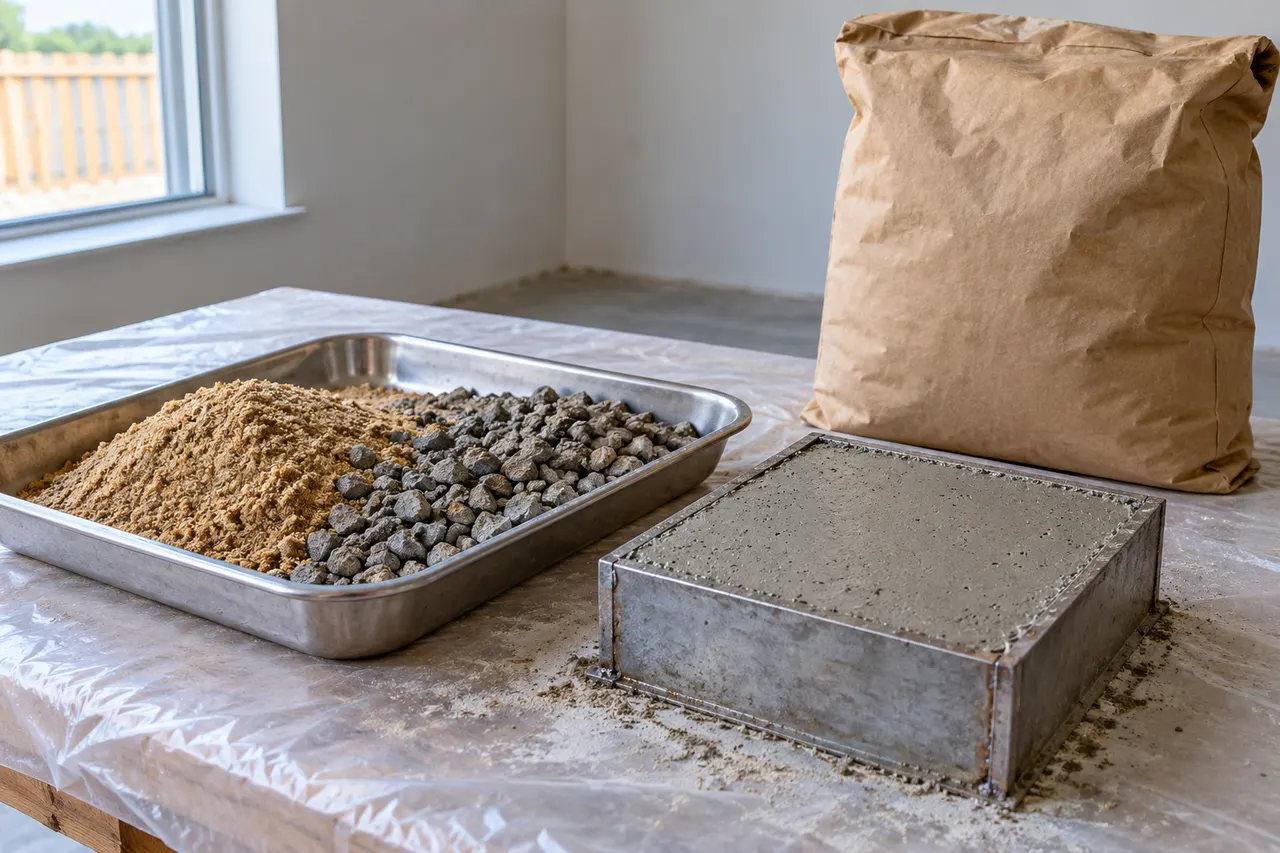 Bagged concrete mix reference — Coppell