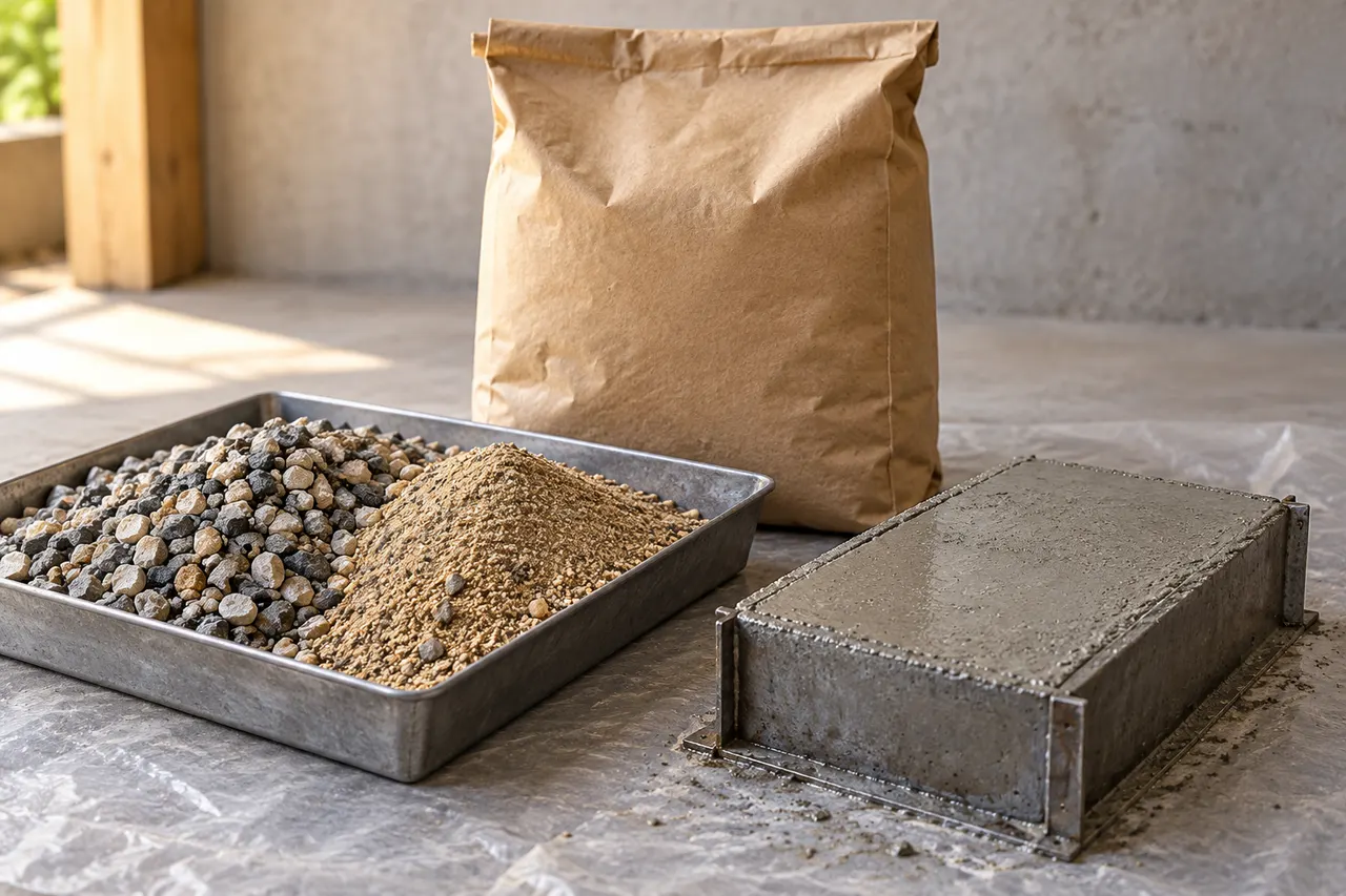 Bagged concrete mix reference — Dallas
