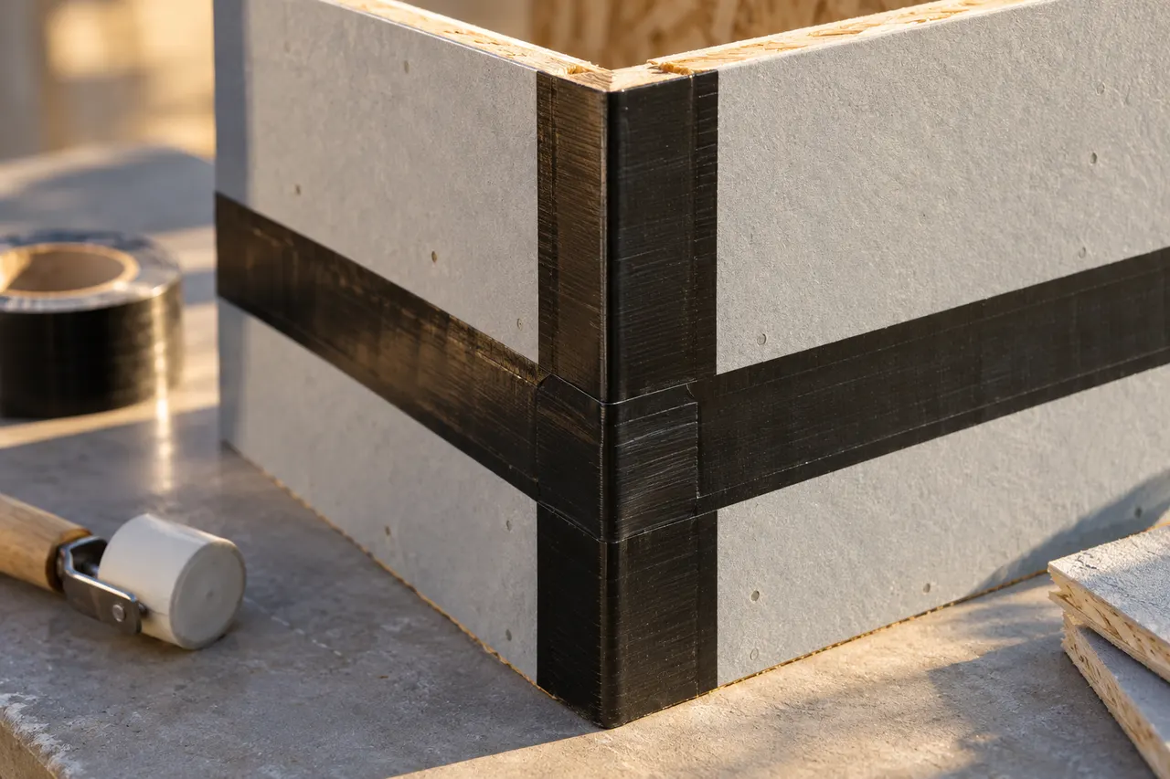 Integrated sheathing and seam treatment — Dallas