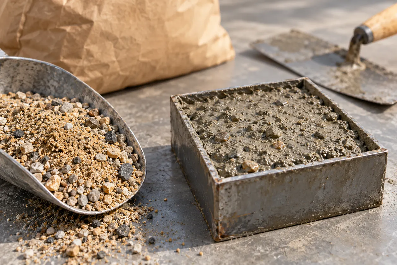 Bagged concrete mix reference — Euless