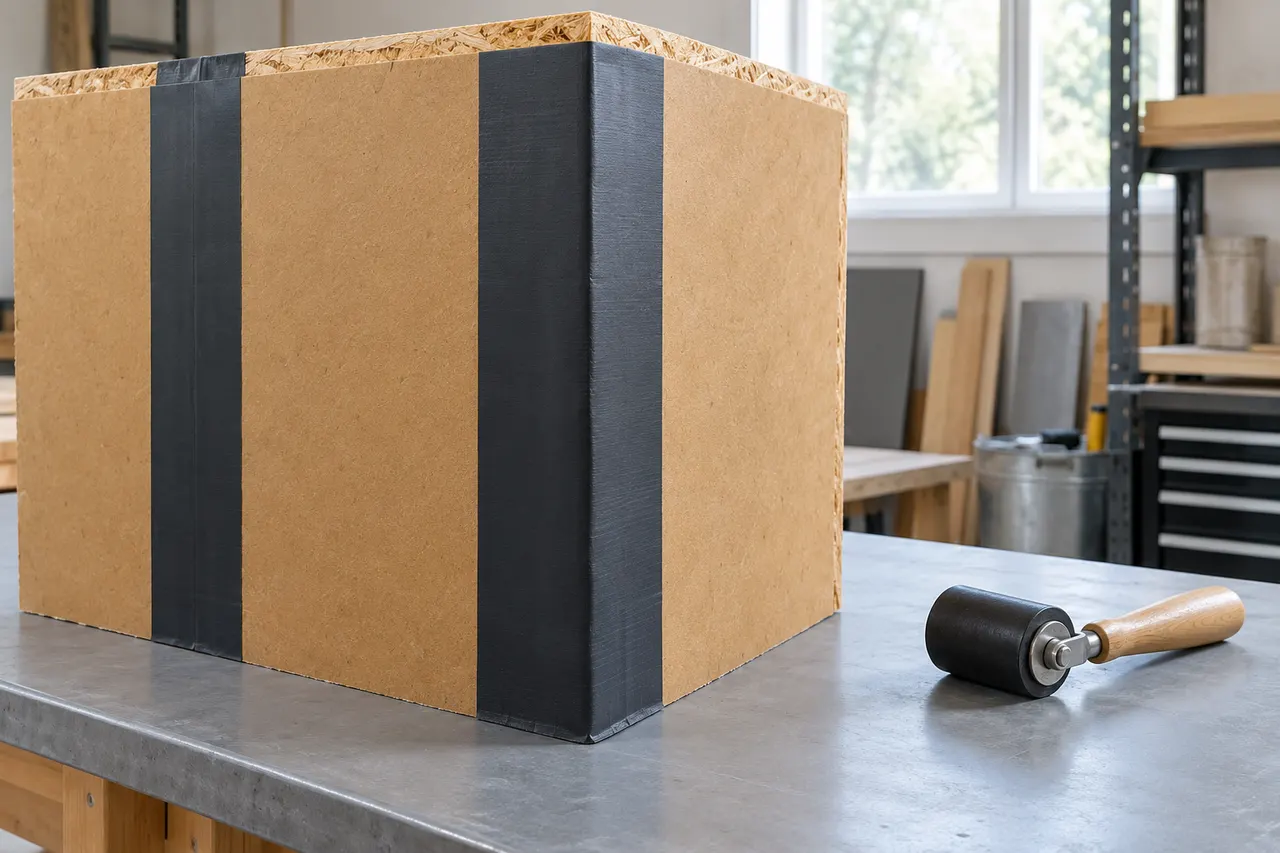 Integrated sheathing and seam treatment — Euless