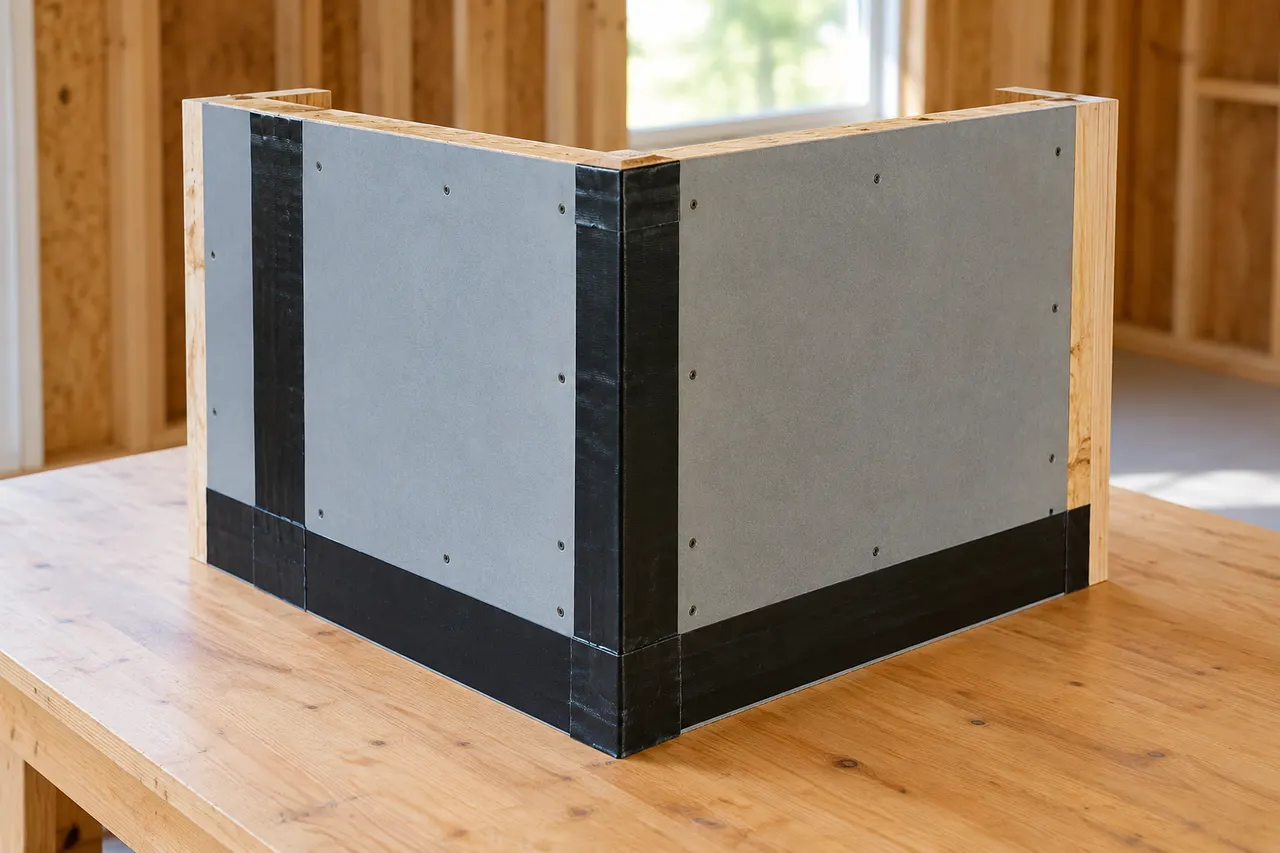 Integrated sheathing and seam treatment — Euless
