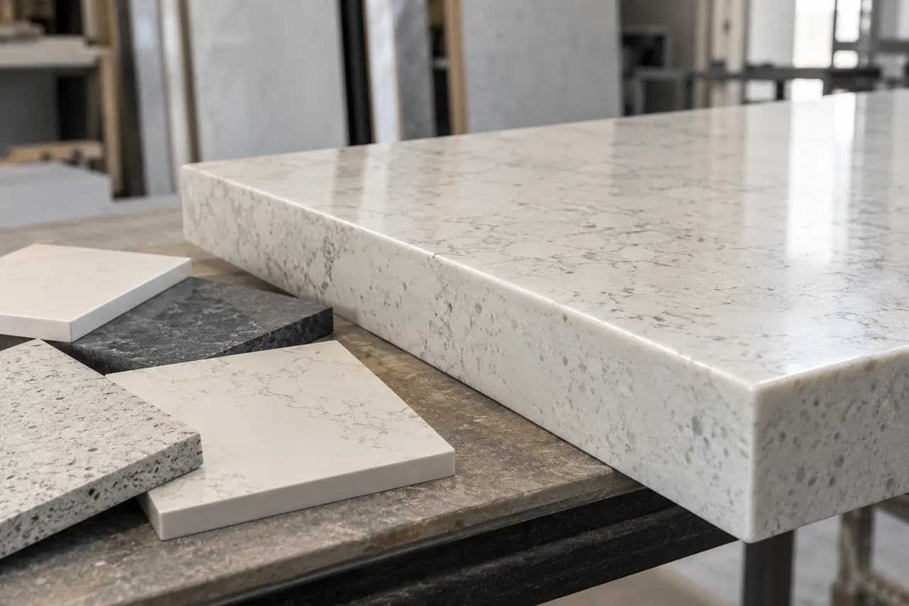 Quartz surface slabs — Farmers Branch