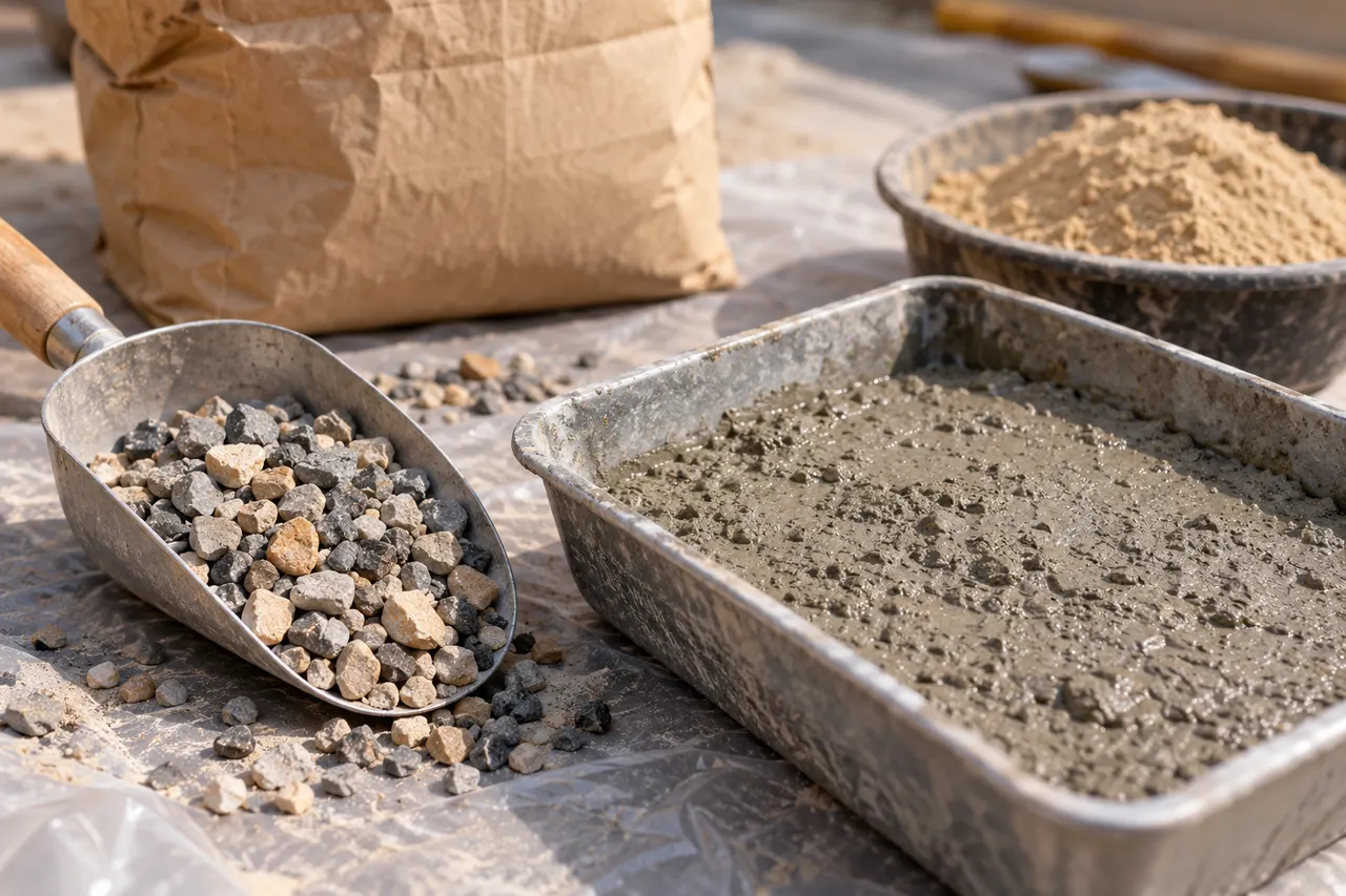 Bagged concrete mix reference — Farmers Branch