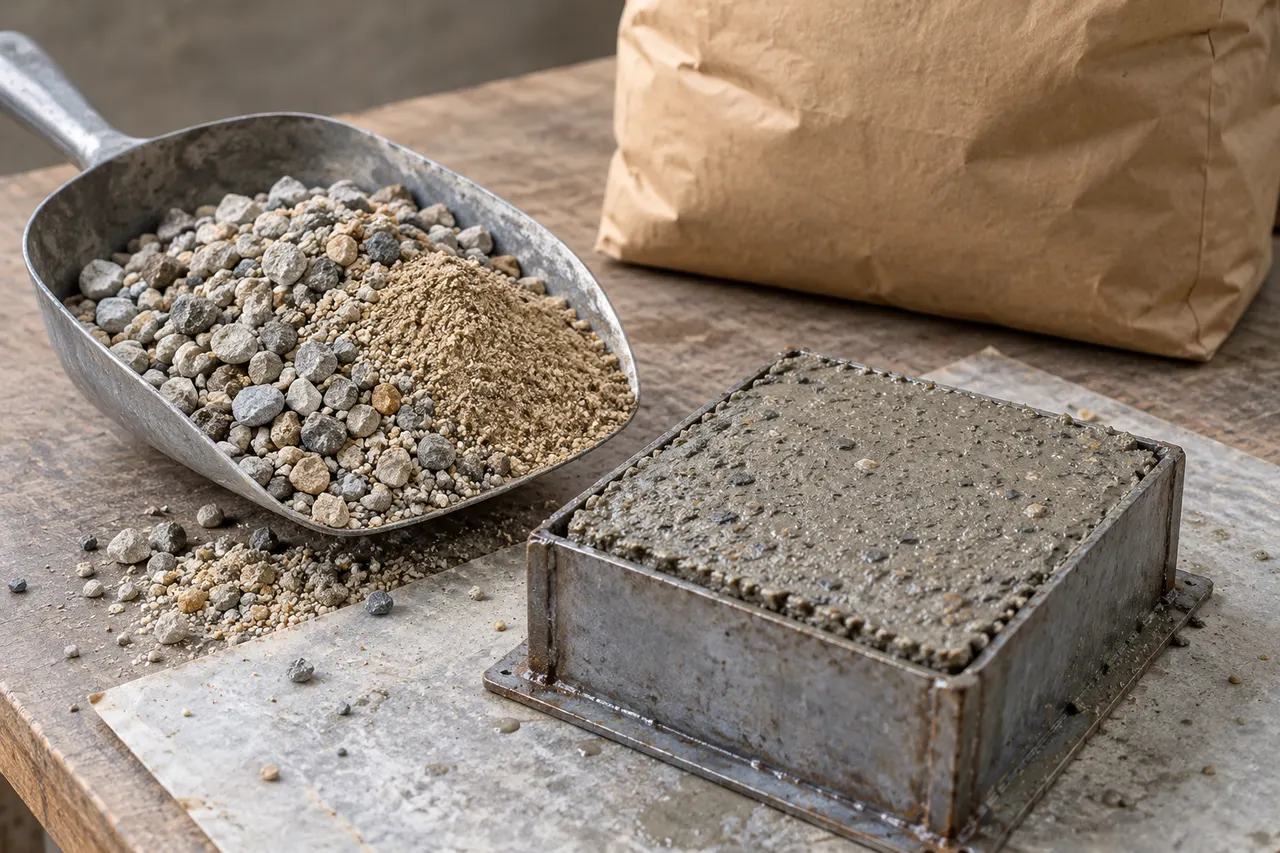 Bagged concrete mix reference — Farmers Branch