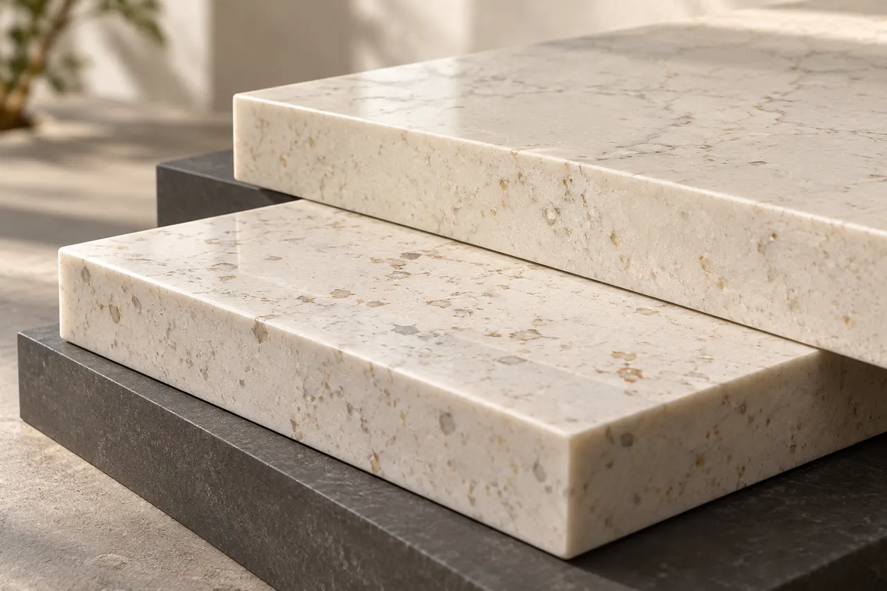 Quartz surface slabs — Farmers Branch