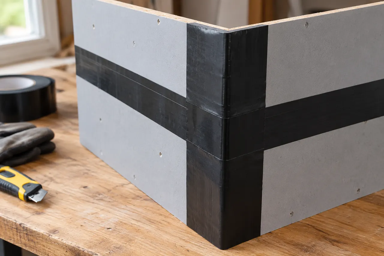 Integrated sheathing and seam treatment — Farmers Branch