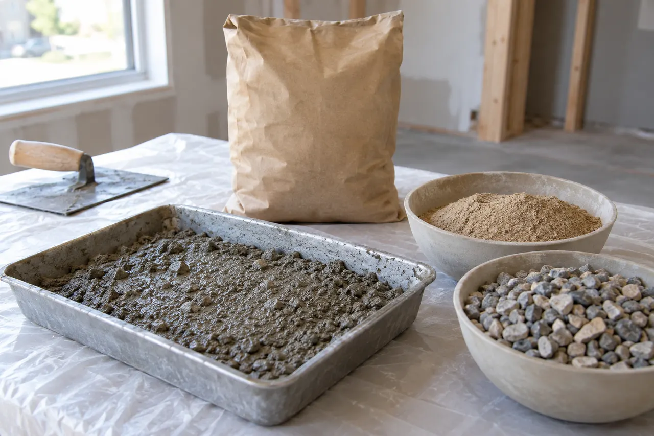 Bagged concrete mix reference — Fort Worth