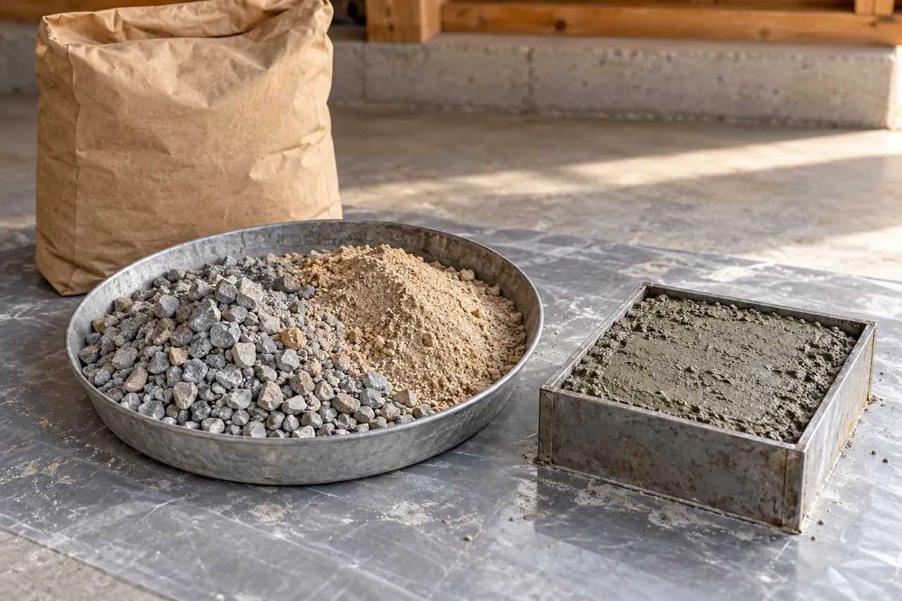 Bagged concrete mix reference — Fort Worth