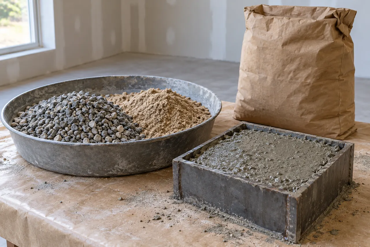Bagged concrete mix reference — Garland