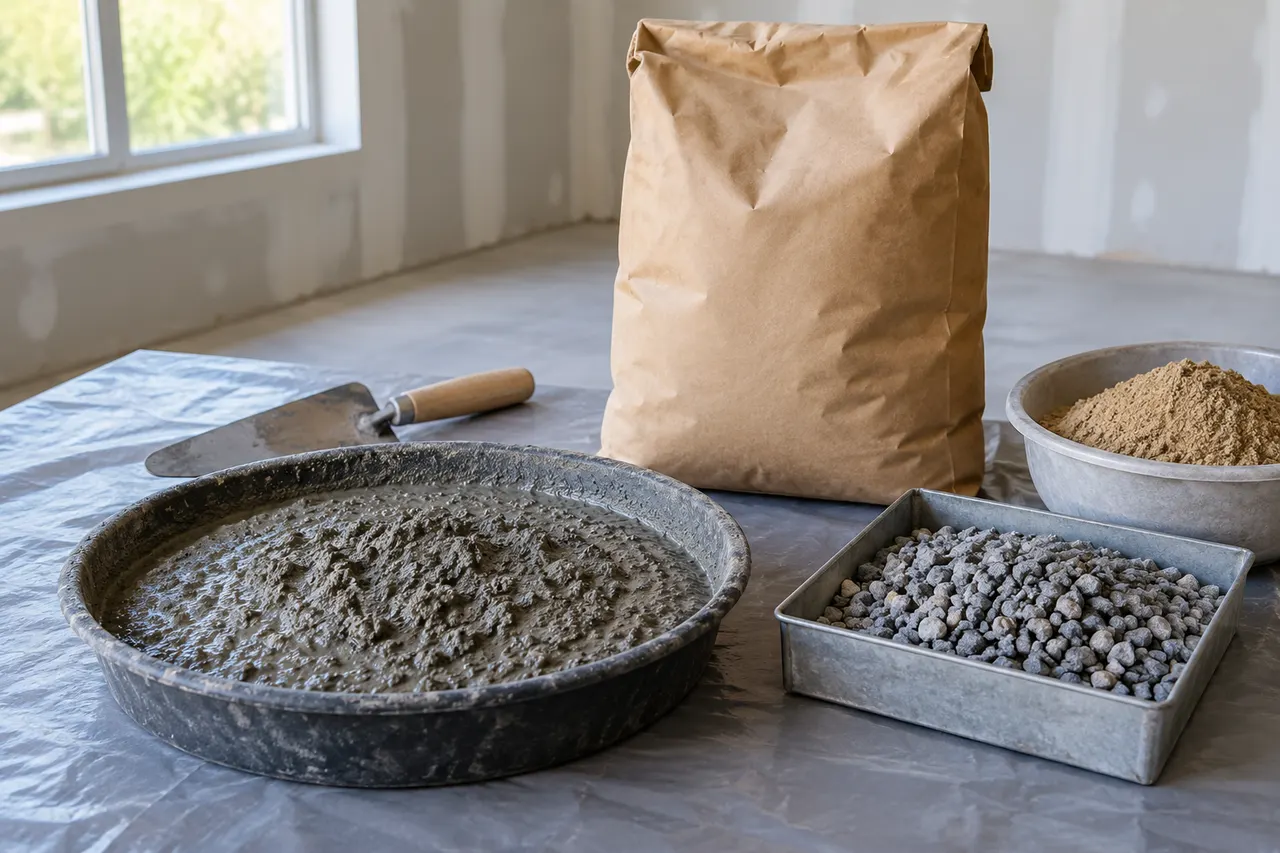 Bagged concrete mix reference — Glenn Heights