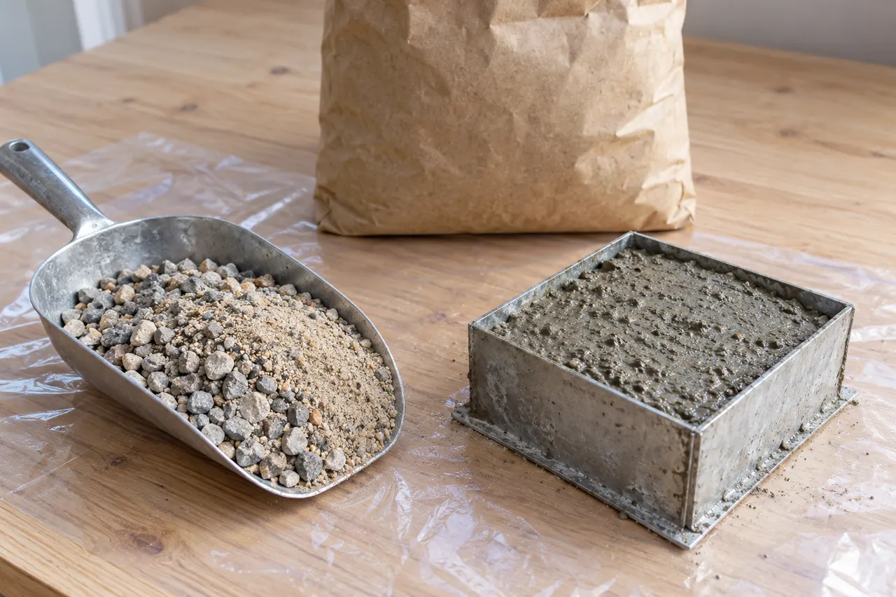 Bagged concrete mix reference — Glenn Heights