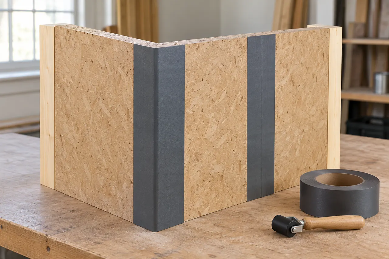 Integrated sheathing and seam treatment — Glenn Heights