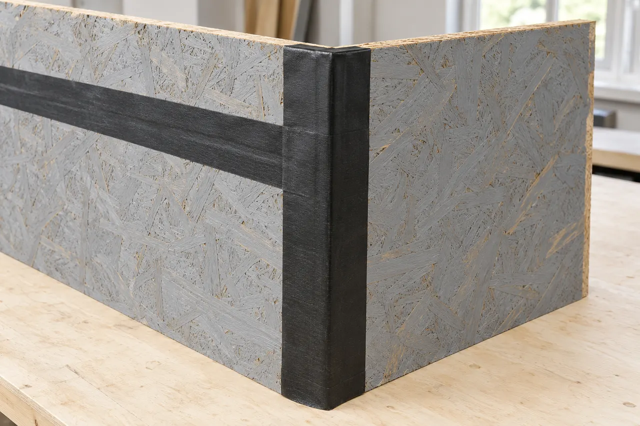 Integrated sheathing and seam treatment — Glenn Heights