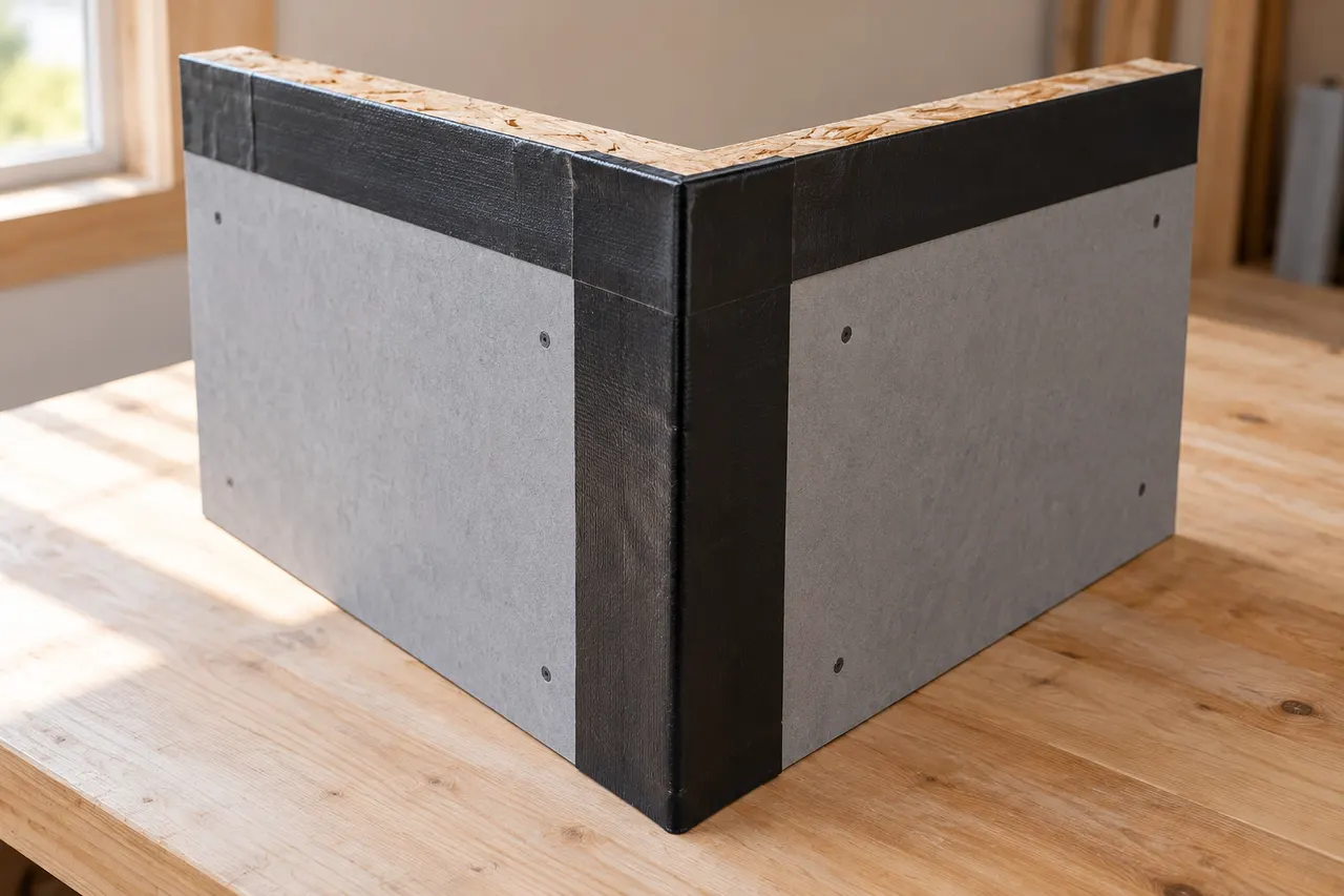 Integrated sheathing and seam treatment — Glenn Heights