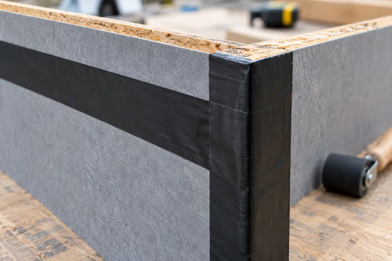 Integrated sheathing and seam treatment — Grapevine