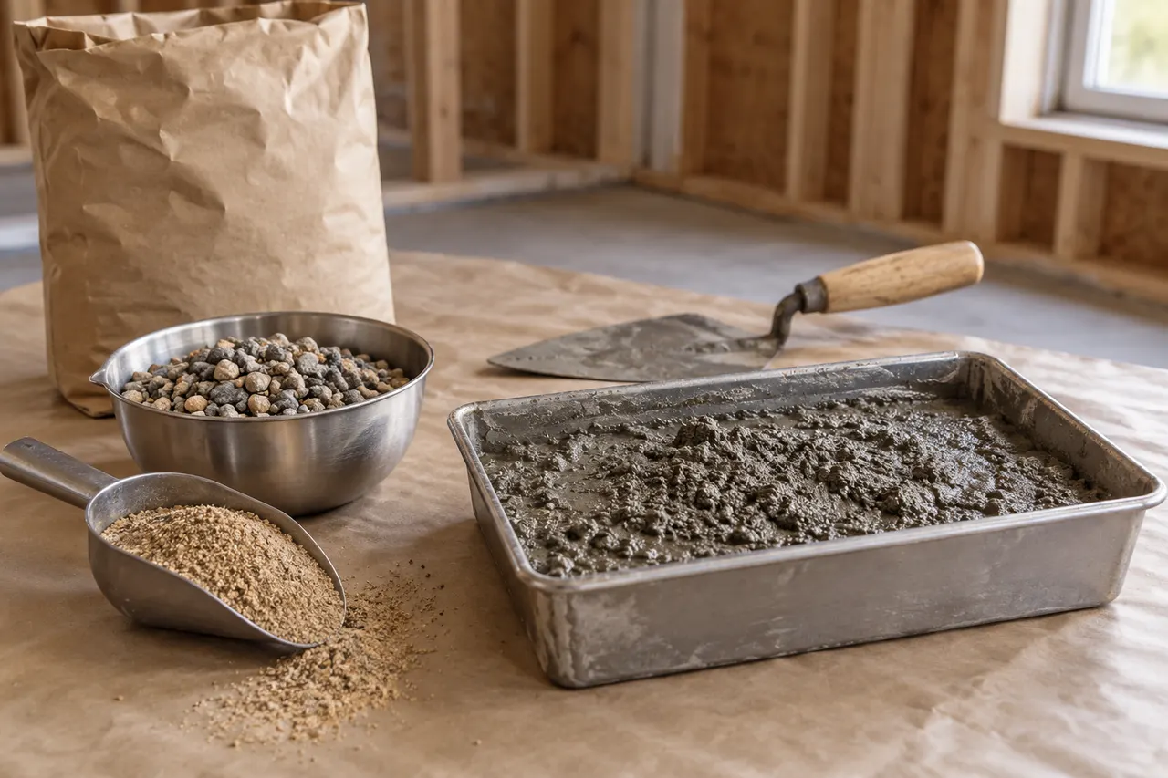 Bagged concrete mix reference — Hurst