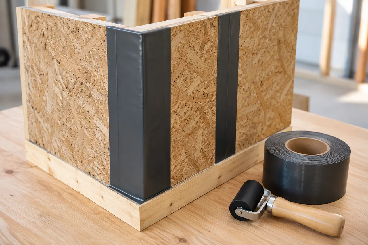 Integrated sheathing and seam treatment — Hurst