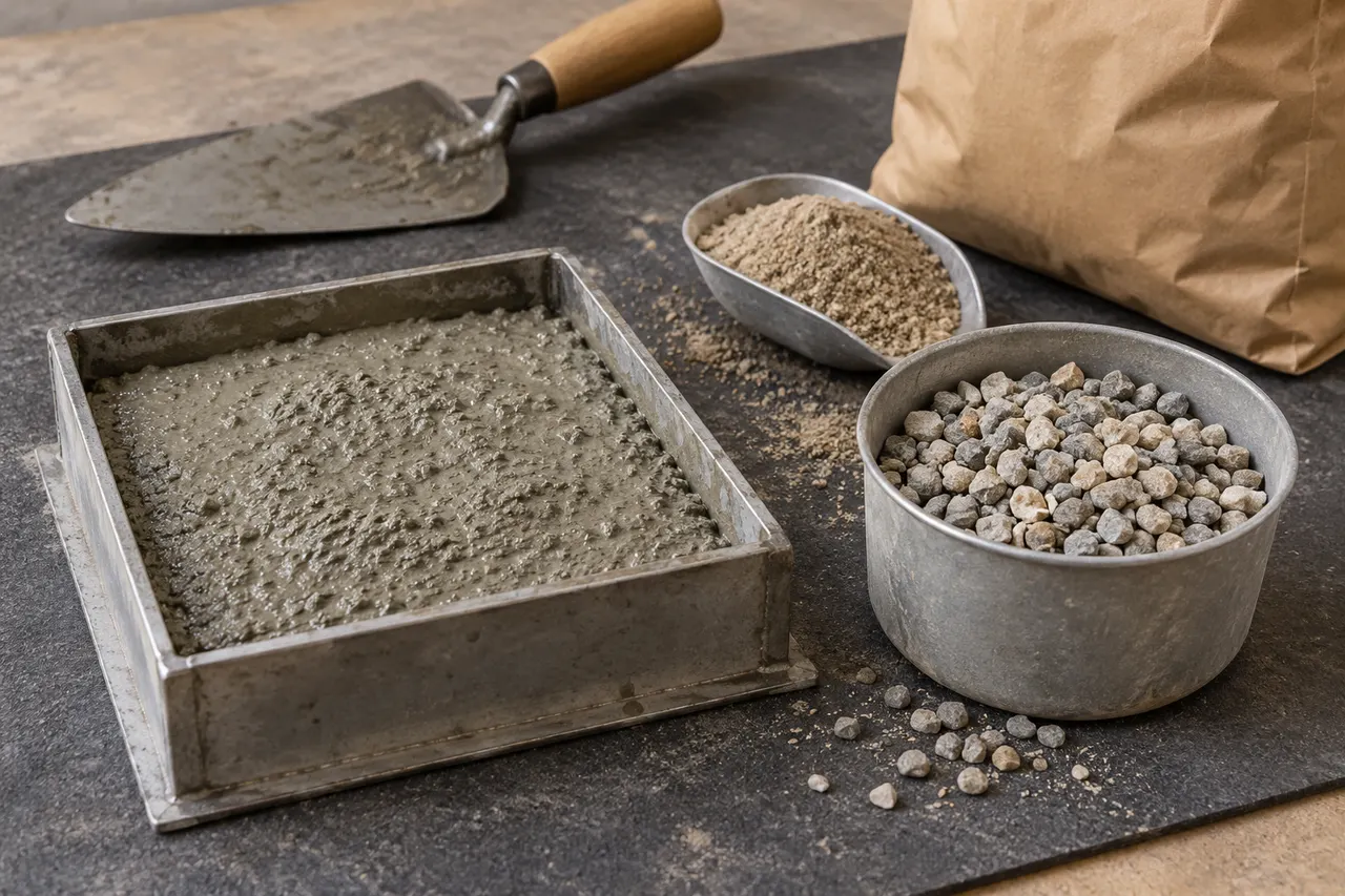 Bagged concrete mix reference — Irving