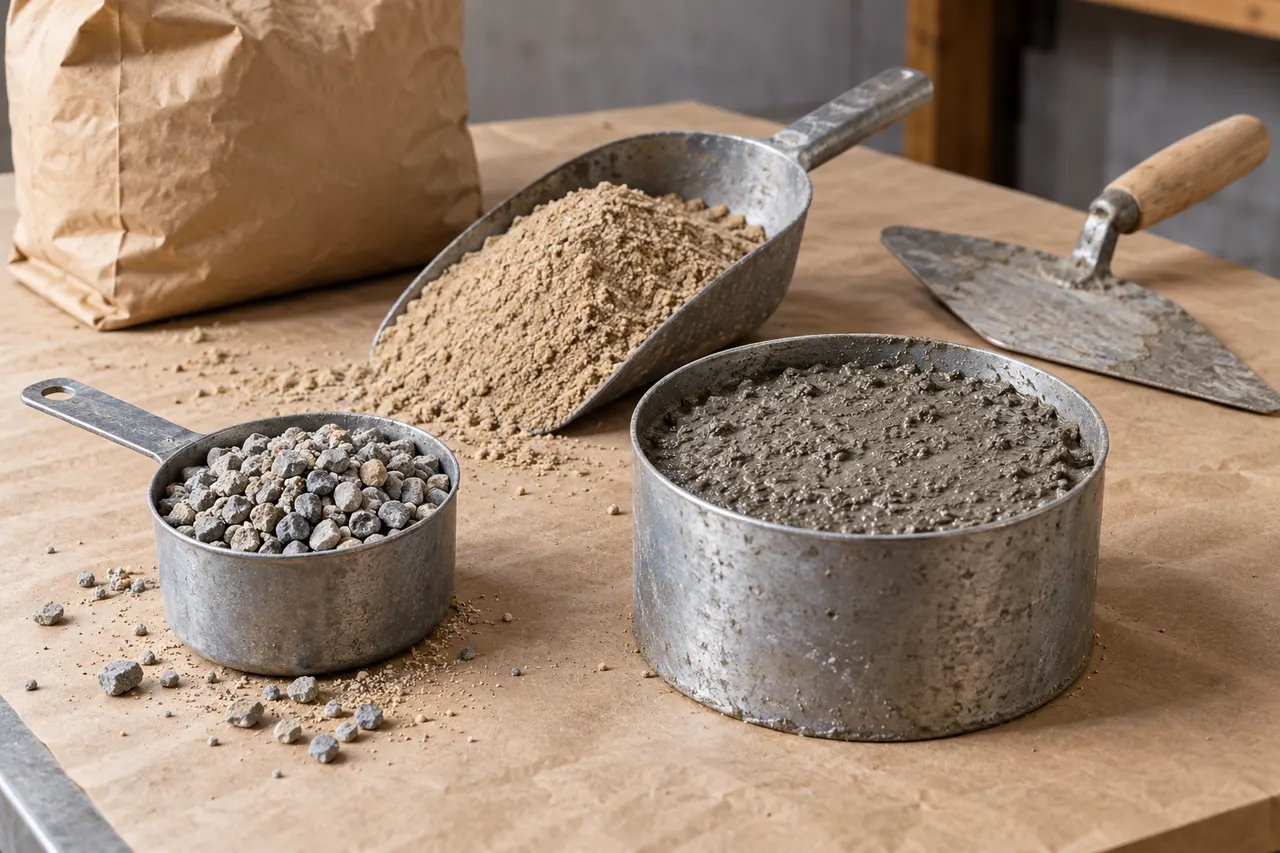 Bagged concrete mix reference — Keller