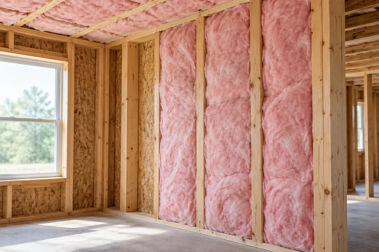 Fiberglass batt insulation — Lewisville