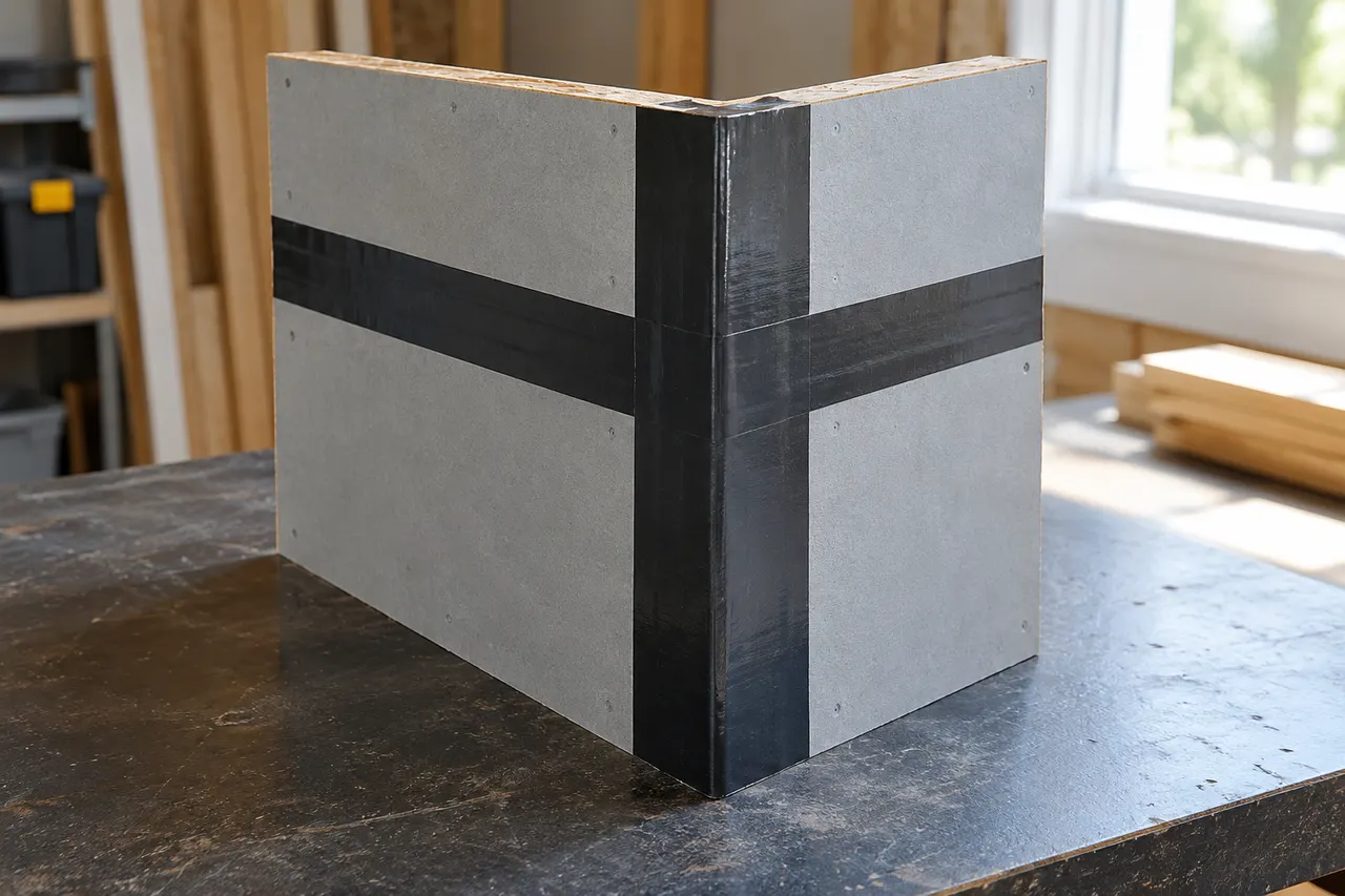 Integrated sheathing and seam treatment — Lewisville