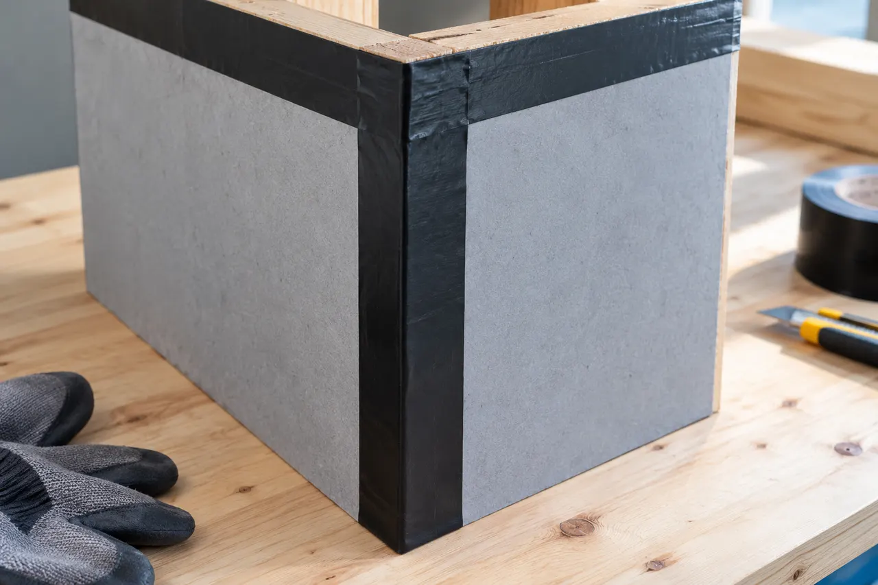 Integrated sheathing and seam treatment — Lewisville