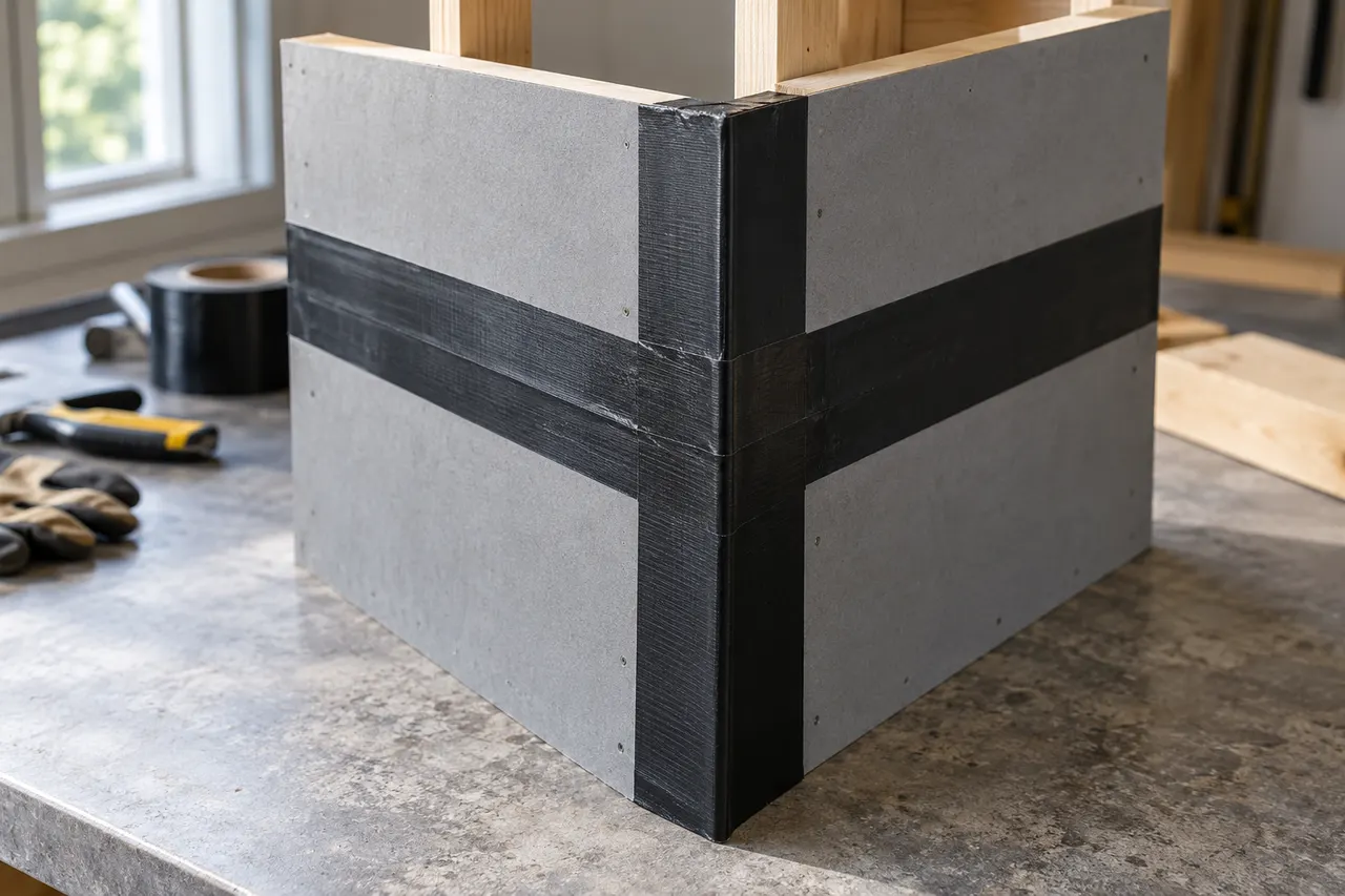 Integrated sheathing and seam treatment — Midlothian