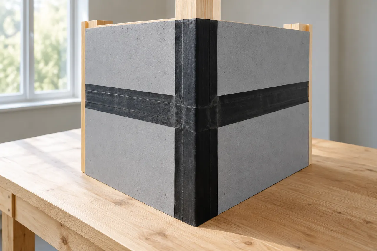 Integrated sheathing and seam treatment — Ovilla