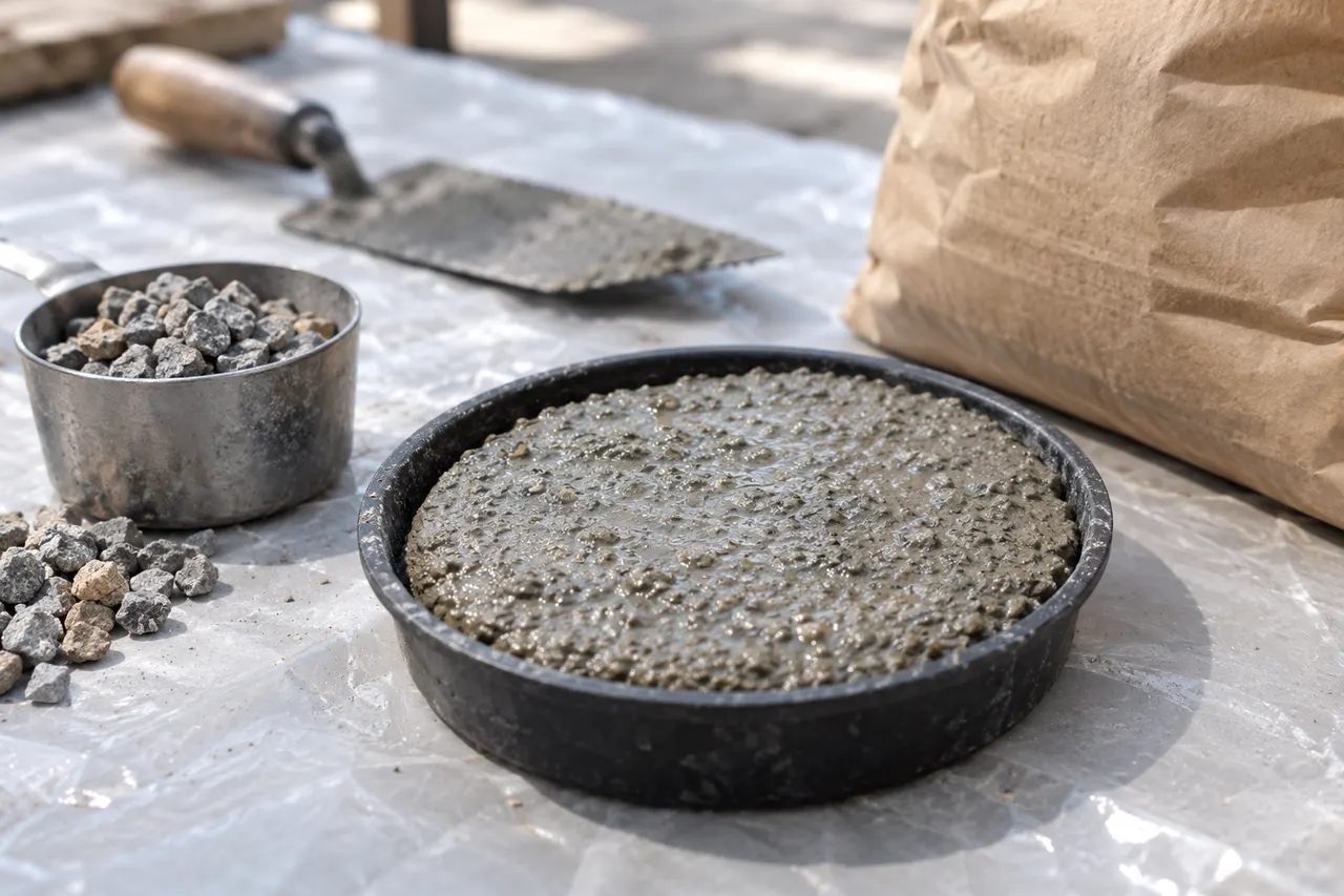Bagged concrete mix reference — Plano