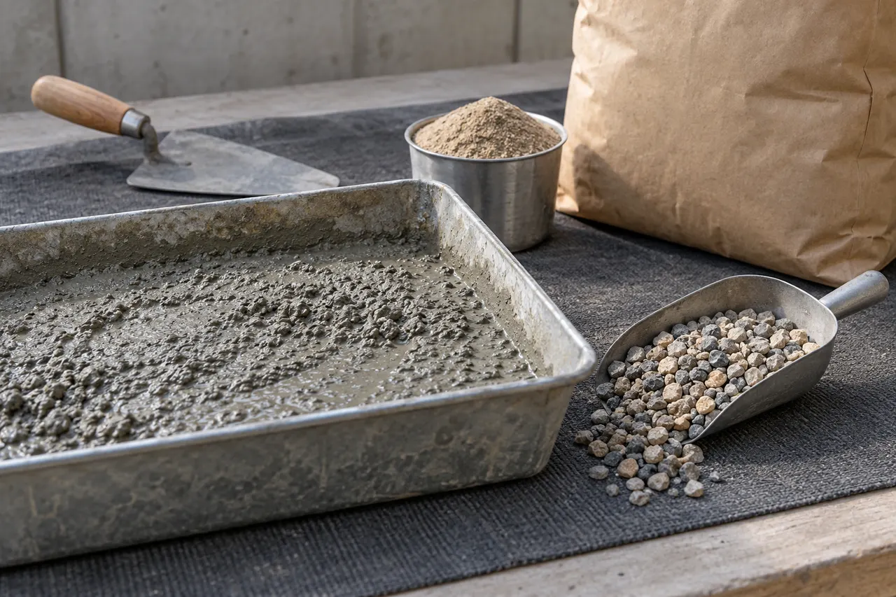Bagged concrete mix reference — Plano