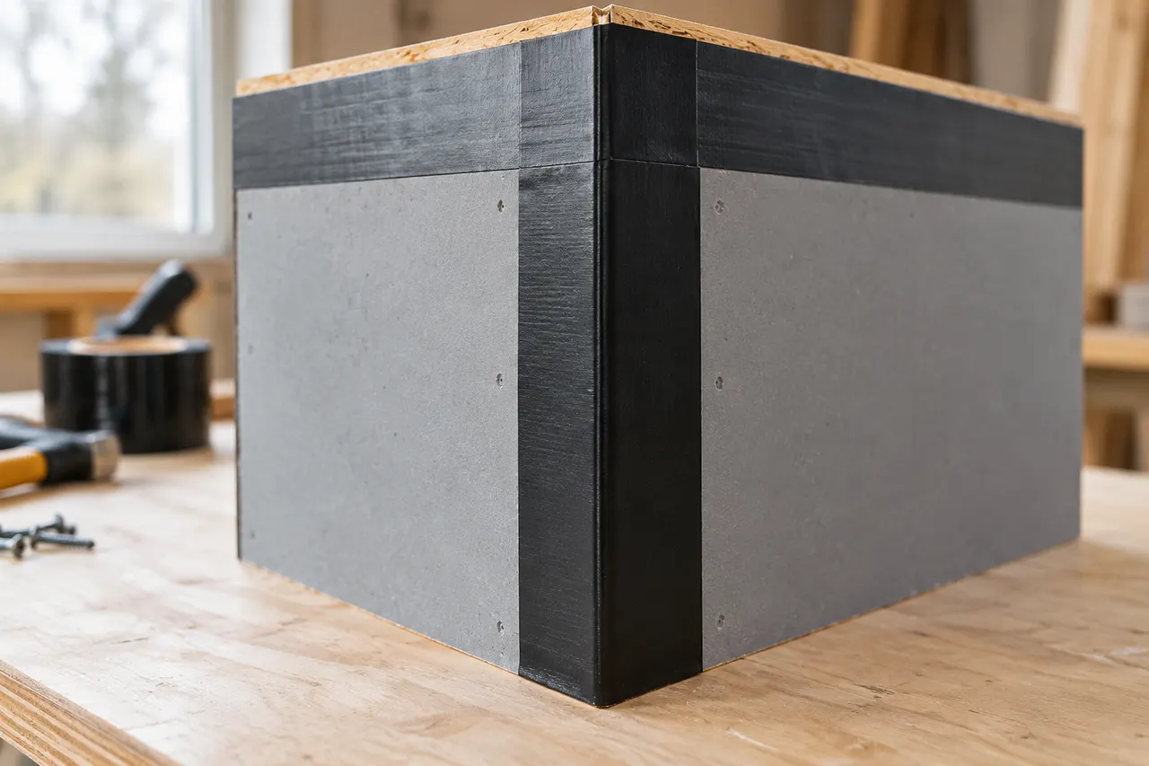 Integrated sheathing and seam treatment — Plano