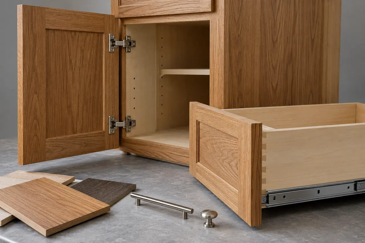 Factory-built cabinetry — Red Oak