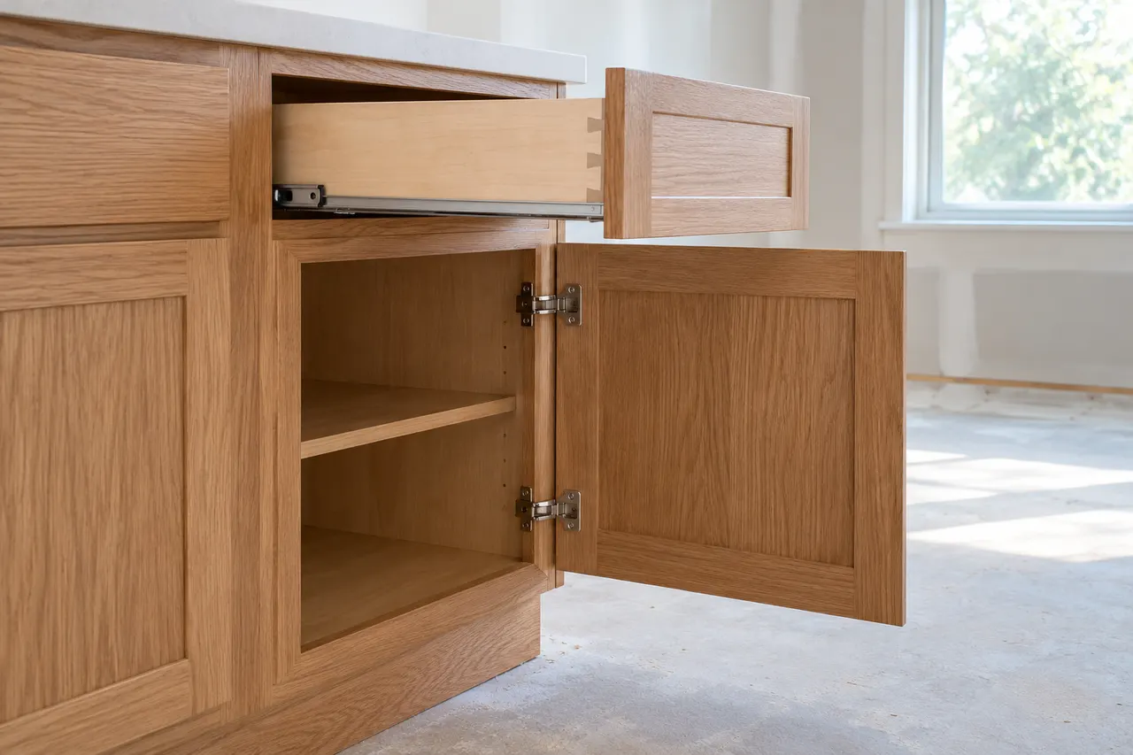 Factory-built cabinetry — Red Oak