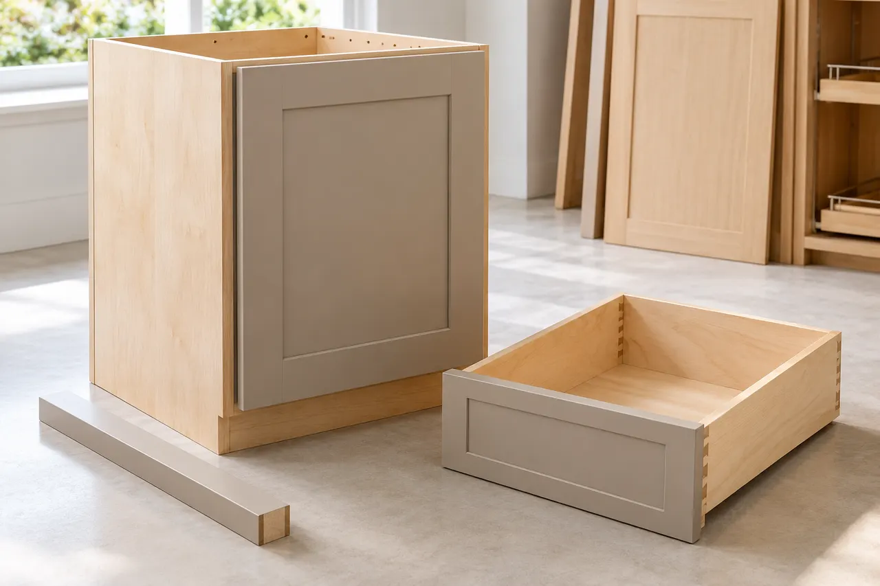 Factory-built cabinetry — Red Oak