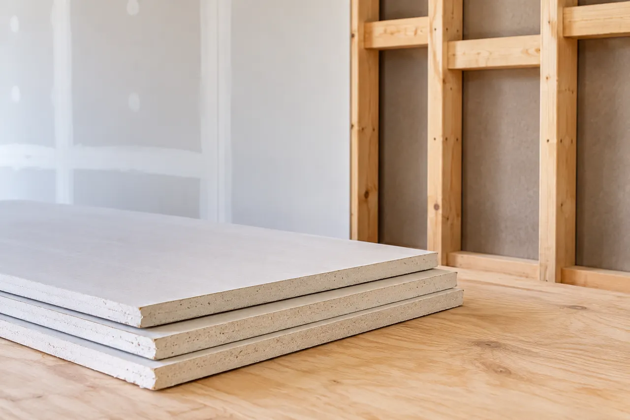Gypsum wall and ceiling panels — Red Oak