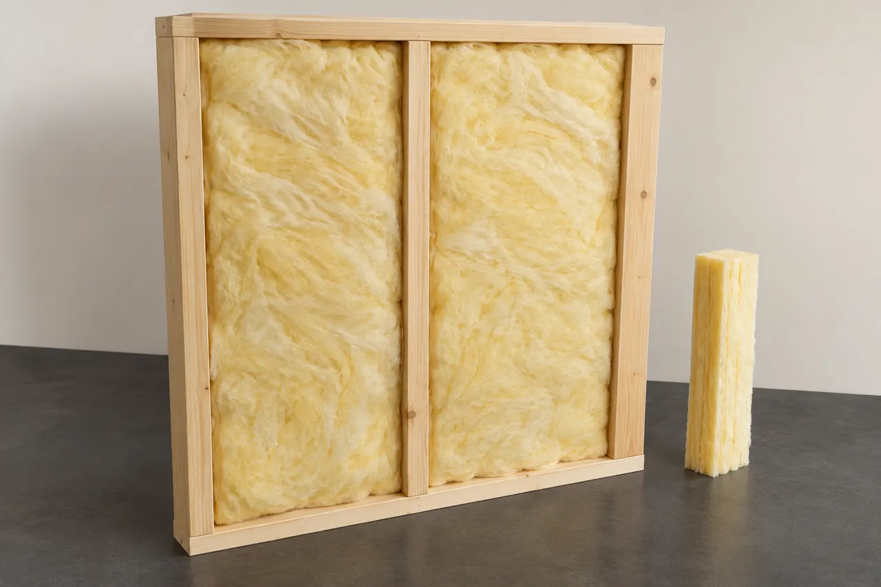 Fiberglass batt insulation — Red Oak