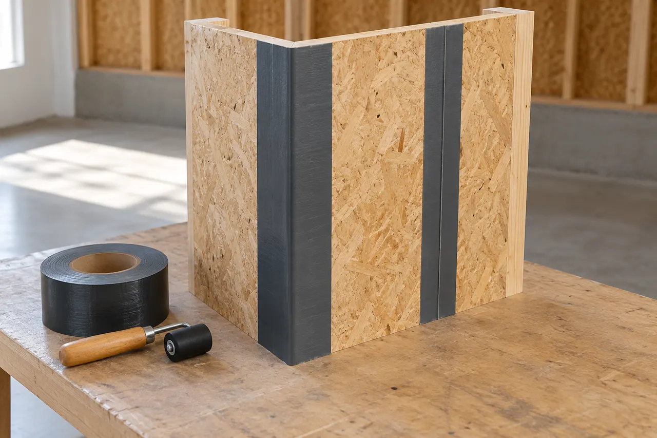 Integrated sheathing and seam treatment — Rockwall