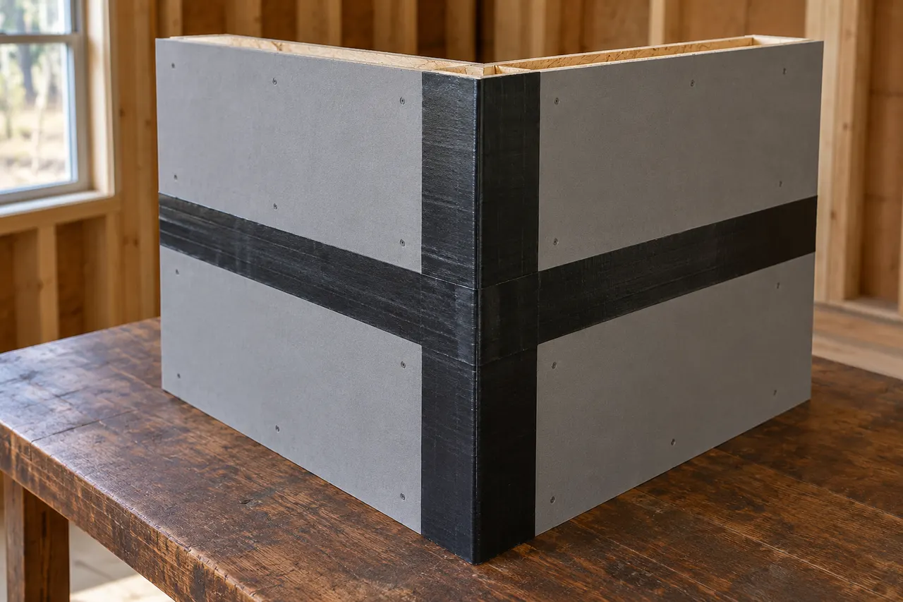Integrated sheathing and seam treatment — Dallas–Fort Worth