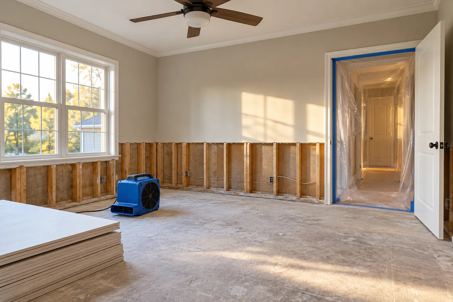 water damage restoration concept · Allen
