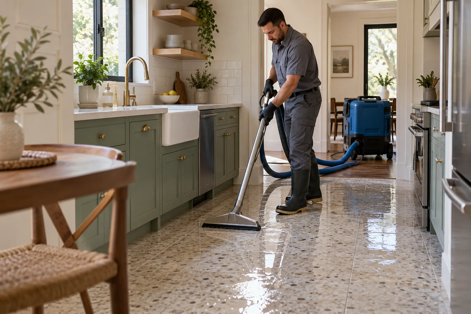 water damage restoration concept · Arlington