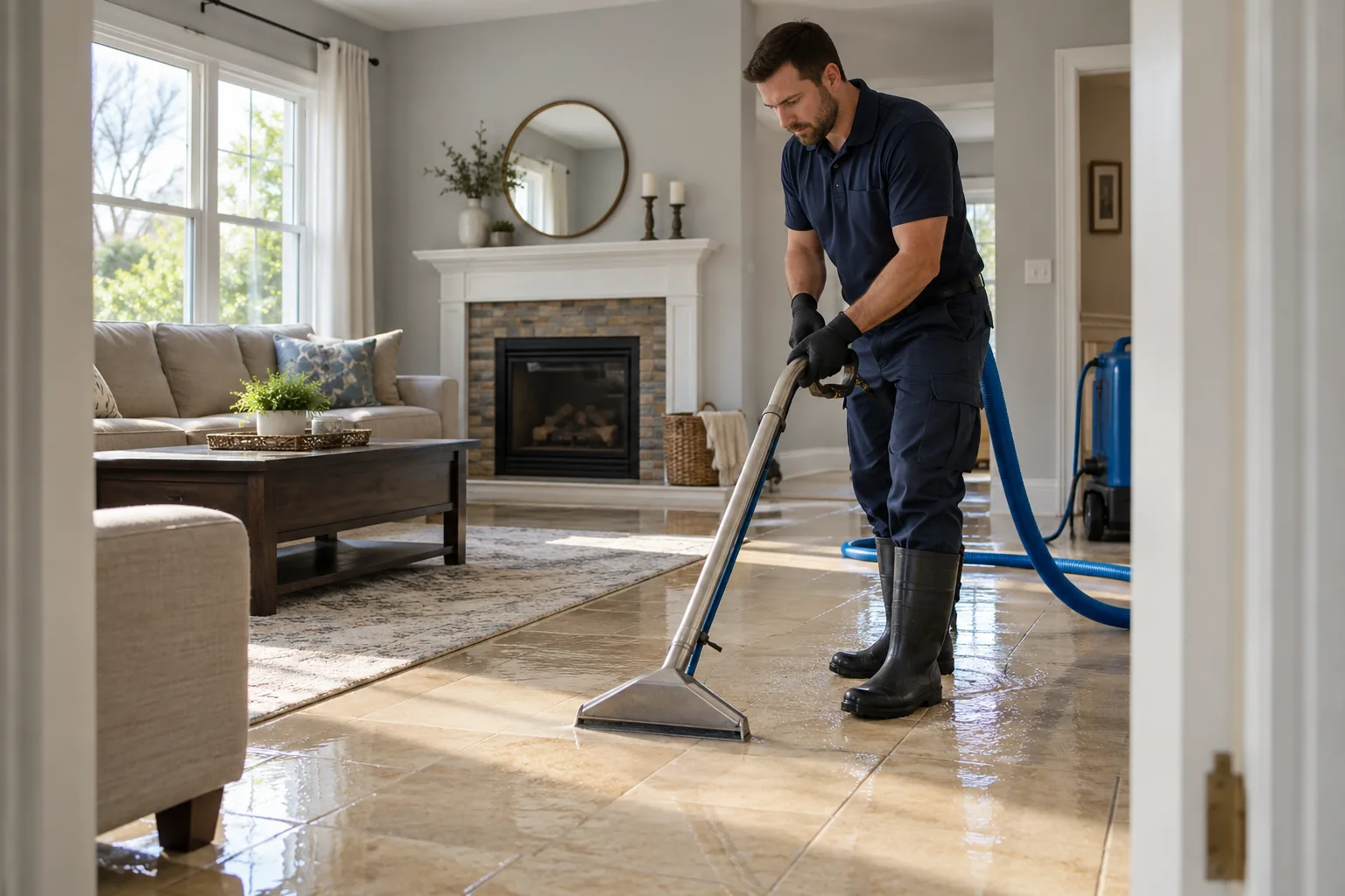 water damage restoration concept · Bedford