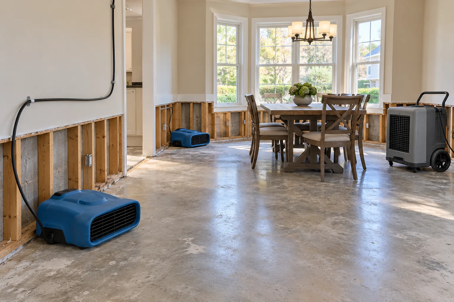 water damage restoration concept · Bedford
