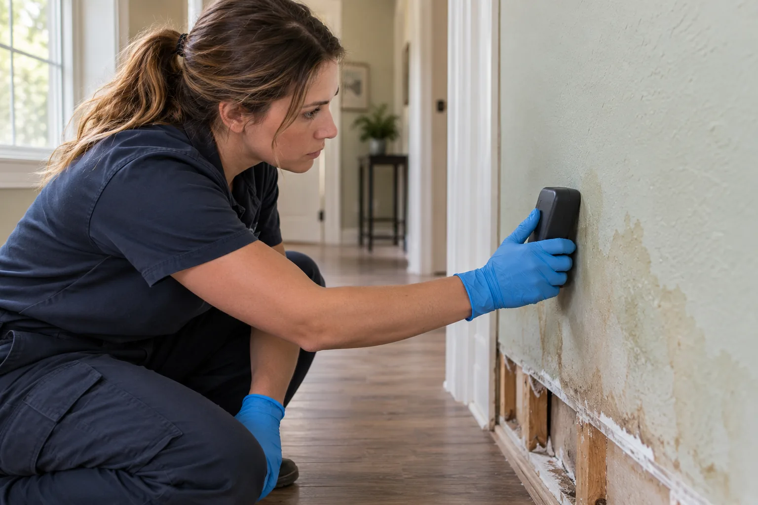 water damage restoration concept · Bedford