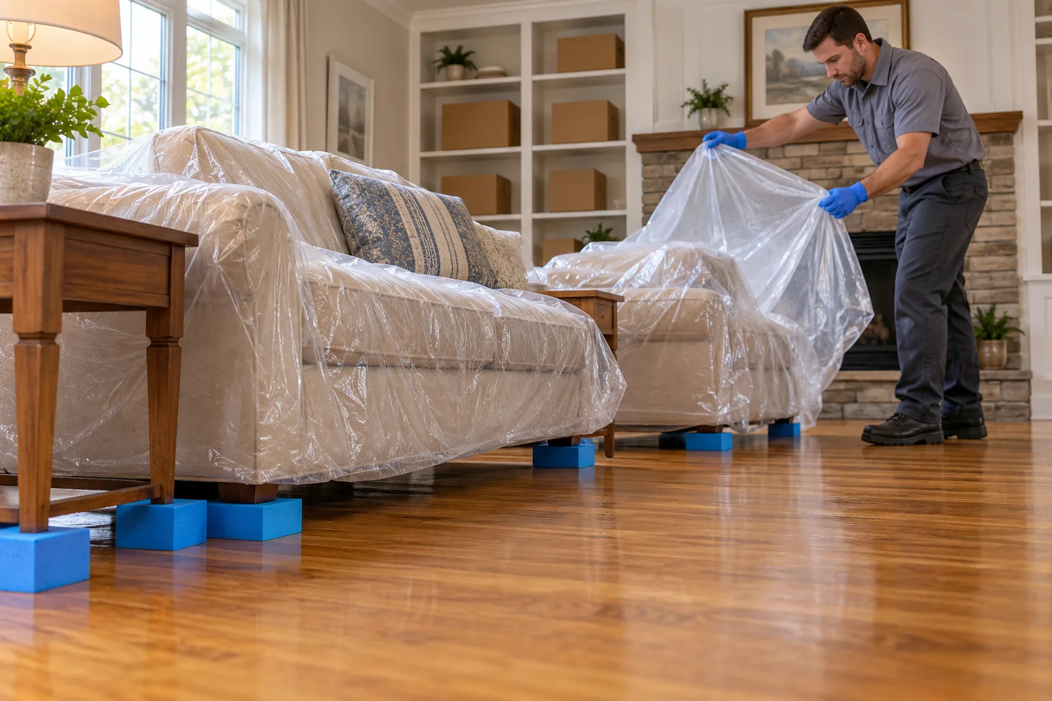 water damage restoration concept · Bedford